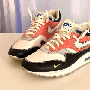 Nike Air Max 1 size 13, white, black, electric green, game royal,
